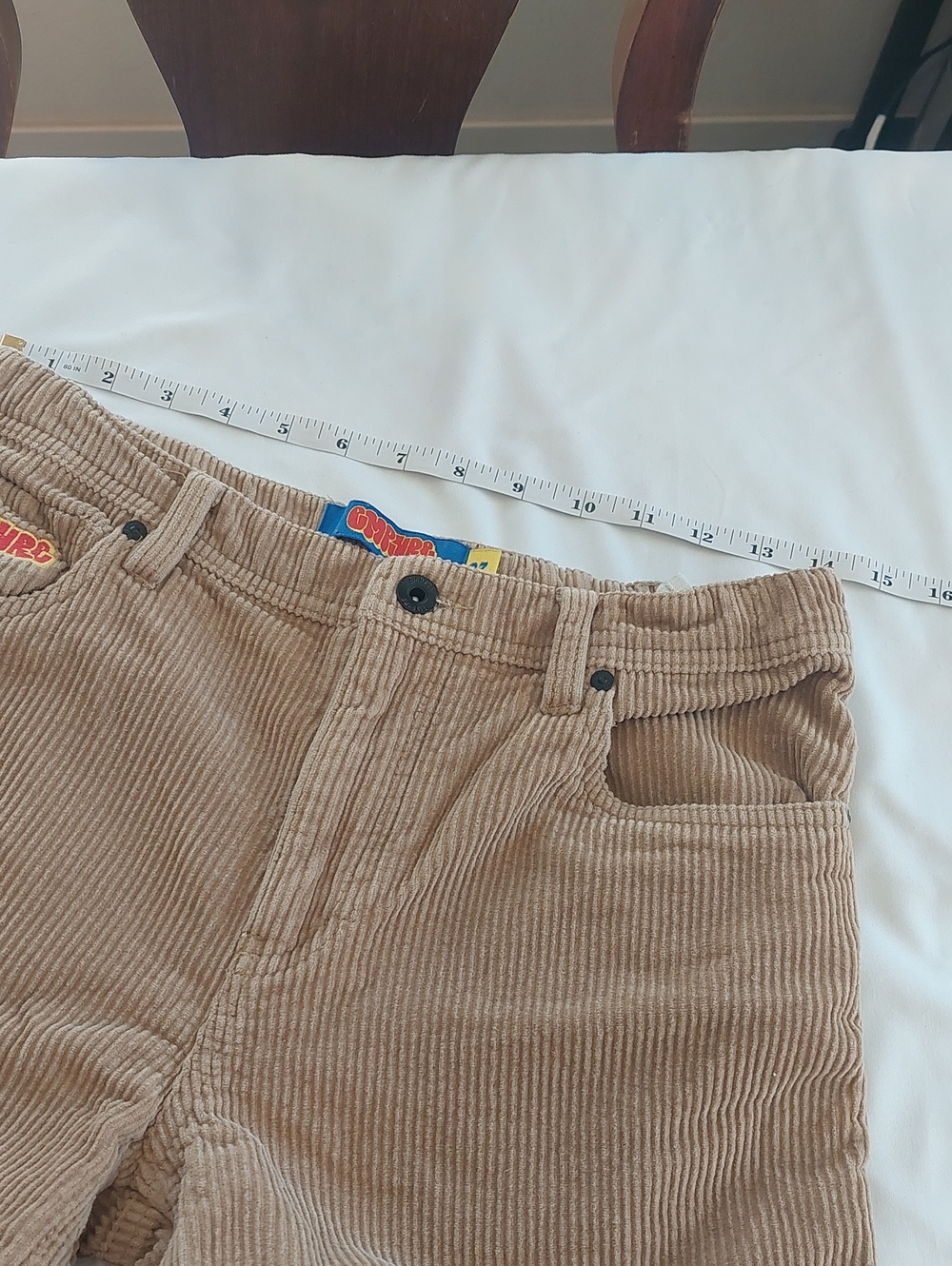 Empyre Beige Corduroy Relax Pants .Size 27 Waist - Picture 6 of 7